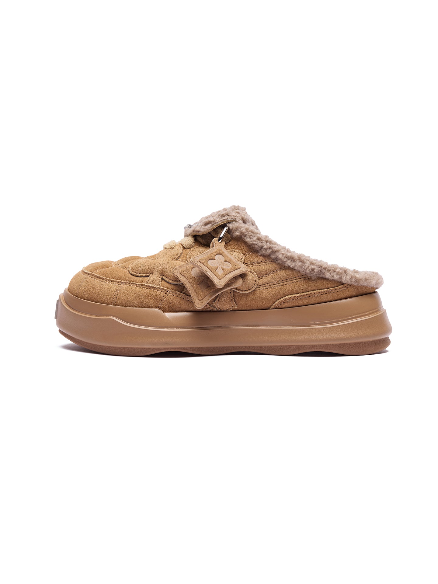 Random Casual Shoes Khaki Fleece