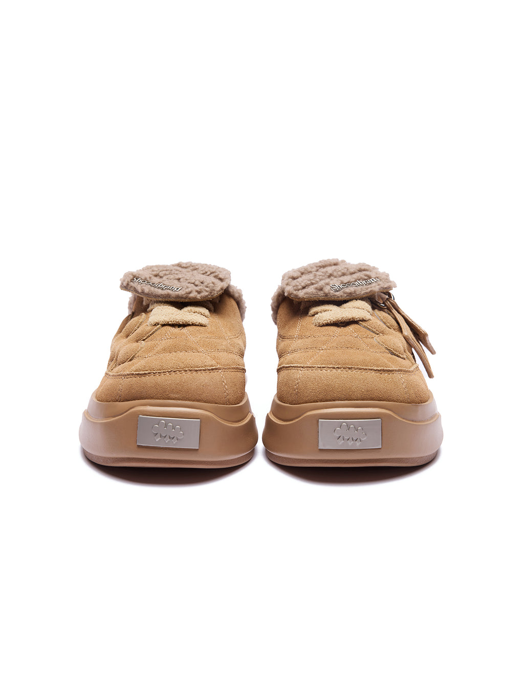 Random Casual Shoes Khaki Fleece