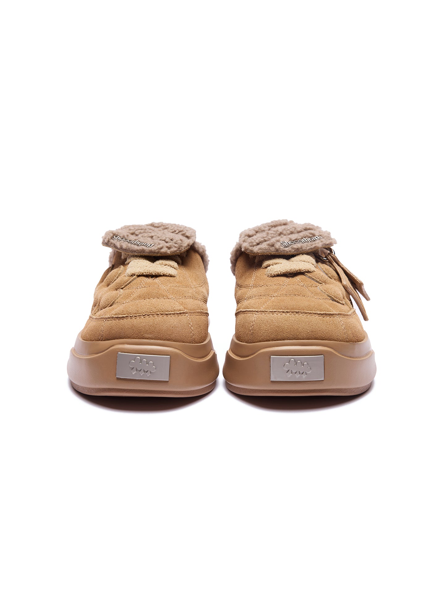 Random Casual Shoes Khaki Fleece