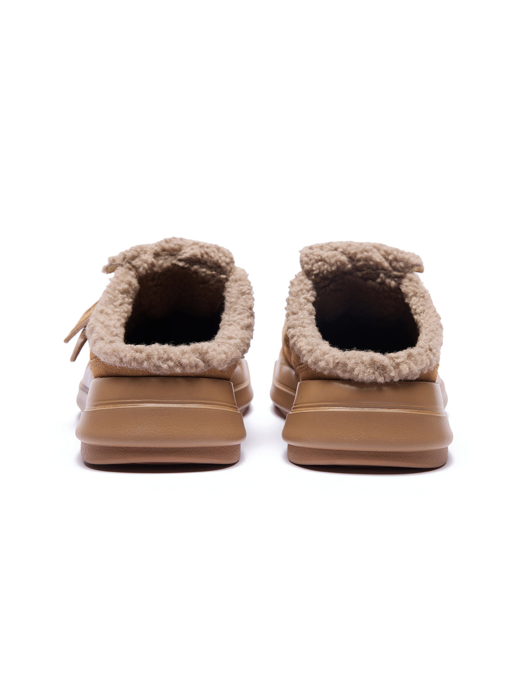 Random Casual Shoes Khaki Fleece