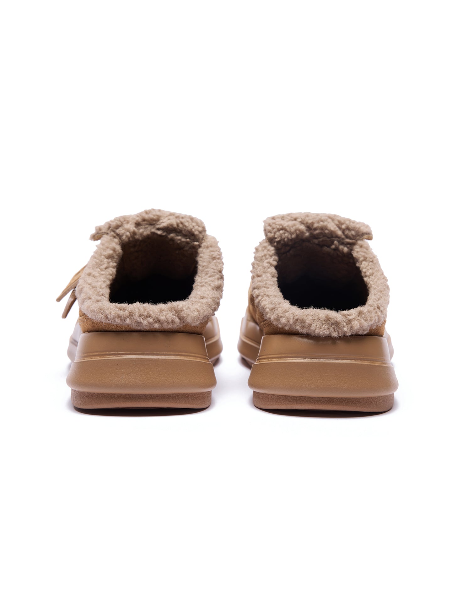 Random Casual Shoes Khaki Fleece